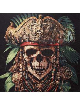 Gobelin Portrait Captain Jack Sparrow Skelett
